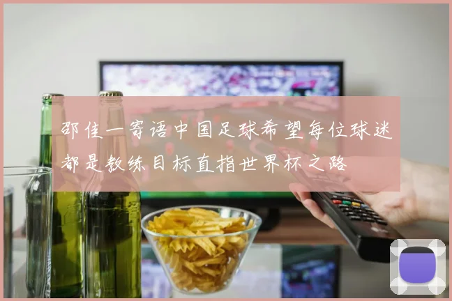 邵佳一寄语中国足球希望每位球迷都是教练目标直指世界杯之路