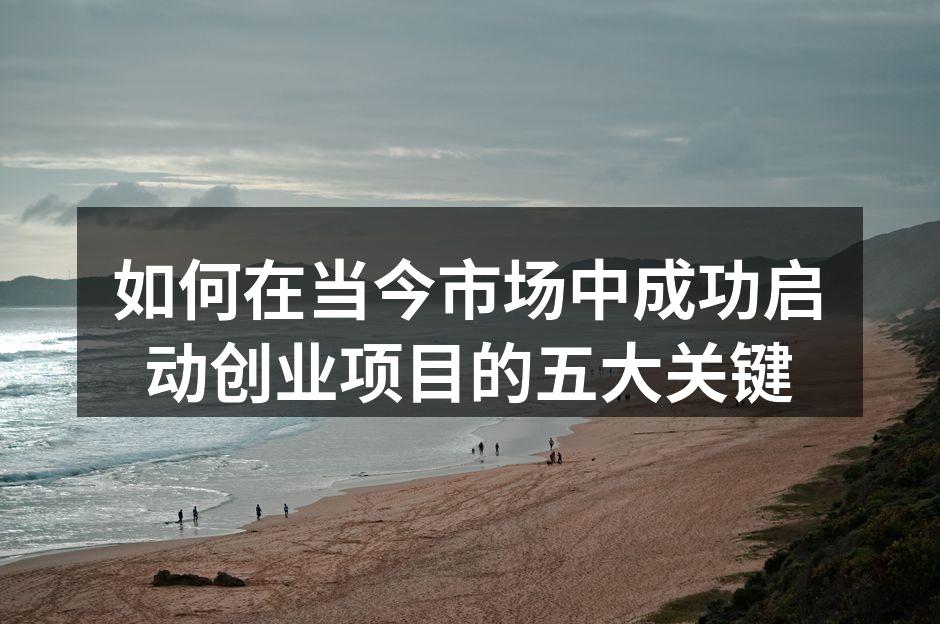 如何在当今市场中成功启动创业项目的五大关键